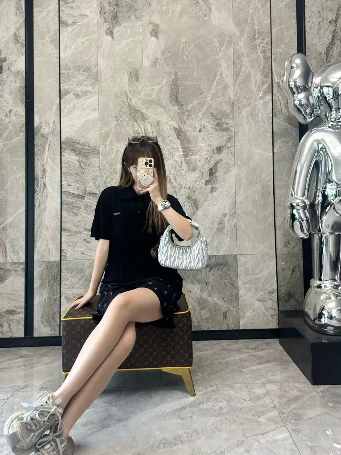 Louis Vuitton/Louis Vuitton 25ss full-frame presbyopic gradient embroidered shorts